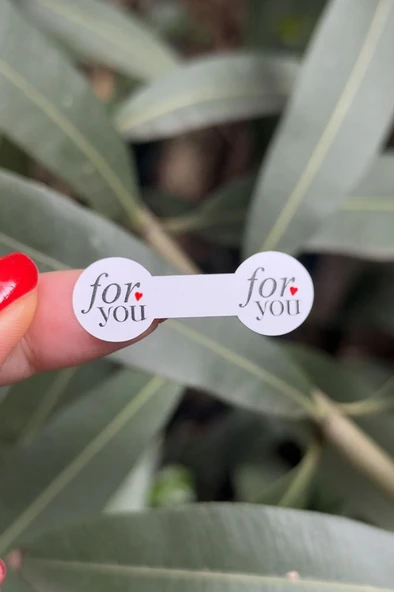 For You Model2 Beyaz İp Fitil Etiketi 100 Adet - 4