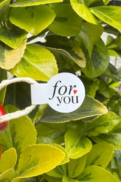 For You Model2 Beyaz İp Fitil Etiketi 100 Adet - 3
