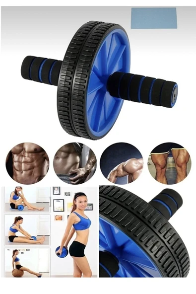 CKSpor Taşınabilir  Wheel Tekerlek Spor Aleti  Vücut Geliştirme Egzersiz Aleti Mini Diz Mat Hediyeli