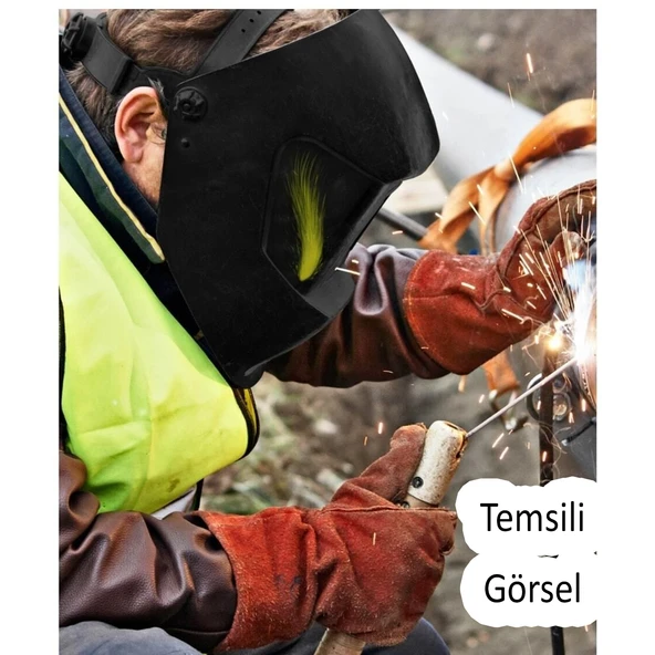 Güneş Enerjili Pilli Otomatik Kararan Baş Maskesi Siperlik Kartuşlu Kaynak Gözlüğü Düz Başlık - 4
