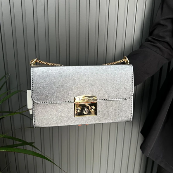 LEVİDOR Bayan Gümüş Çanta LVD93018205 - Resim 2