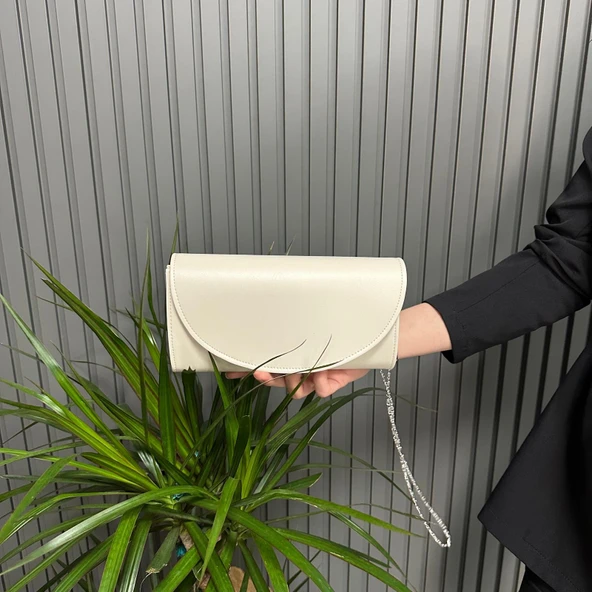 Günlük Bayan Çanta 23x12cm Krem AB0303 - Resim 2