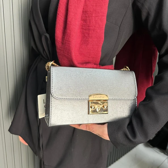 LEVİDOR Bayan Gümüş Çanta LVD93018205 ürün görseli
