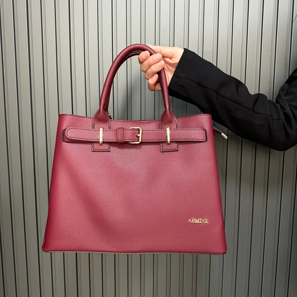 Armine Bayan Çanta Düz Bordo AR39502 ürün görseli