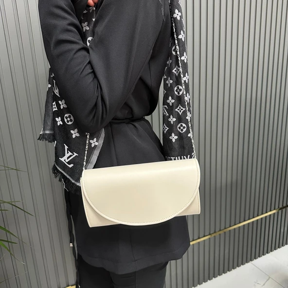 Günlük Bayan Çanta 23x12cm Krem AB0303 ürün görseli