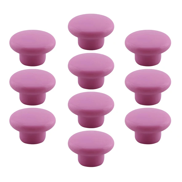 Bohem Pembe Mantar Kulp Düğme 10 ADET Çekmece Mutfak Mobilya Dolabı Dolap Kulpu Kulbu Plastik Kulp - Resim 9