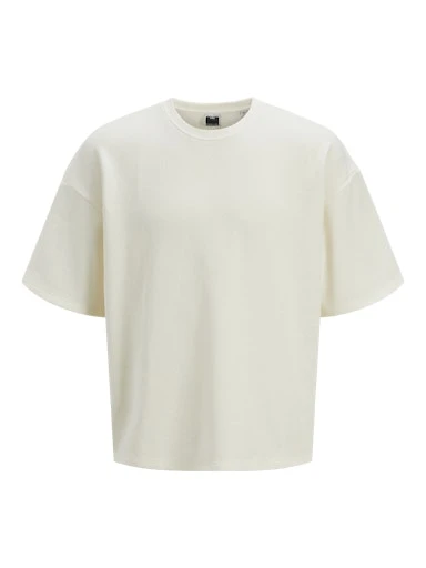 JACK JONES Erkek Ekru Pamuklu Tişört 12274578