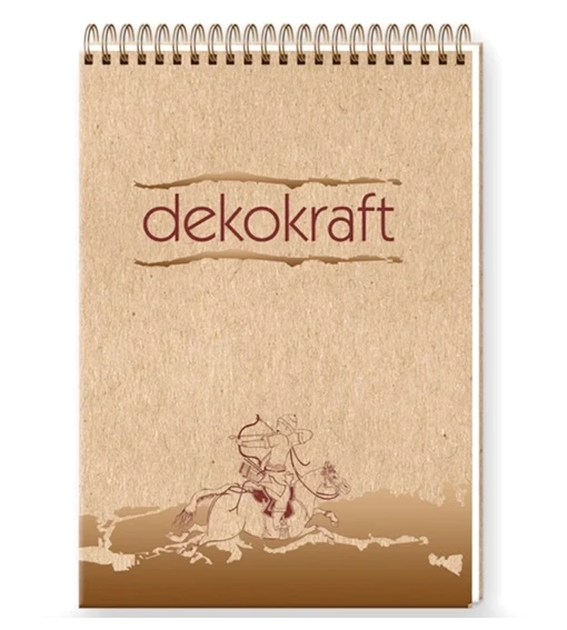 Keskin Color Dekokraft Bloknot Çizgili A4 100 Yaprak Spiralli - 2 adet