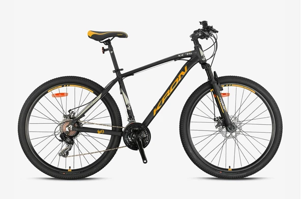 KRON XC 75 27.5 JANT 21 VİTES MEKANİK DİSK FREN KELEBEK VİTES FULL SHIMANO SİSTEM DAĞ BİSİKLETİ MAT SİYAH-NEON TURUNCU/BEJ (KRN25-068) ürün görseli 1