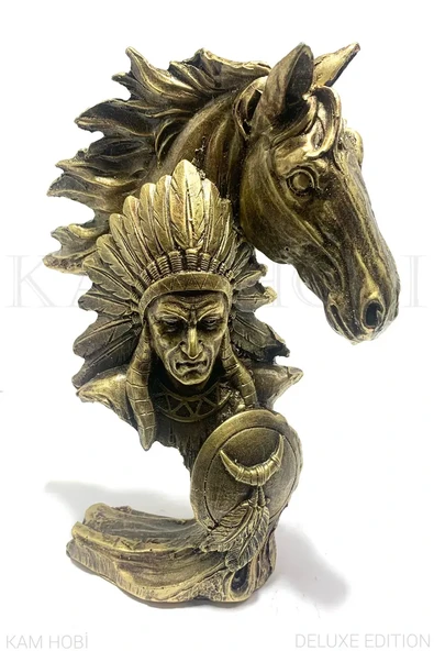 KIZILDERELİ AT FİGÜRLÜ HEYKEL 28CM