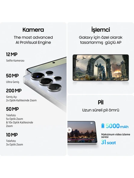 Samsung Galaxy S25 Ultra 12 GB 1 TB Titanyum Siyah (Samsung Türkiye Garantili) - 4