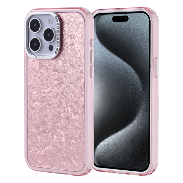 Apple iPhone 15 Pro Max Kılıf Taşlı Tasarımlı Zore Kapi Kapak - Resim 6