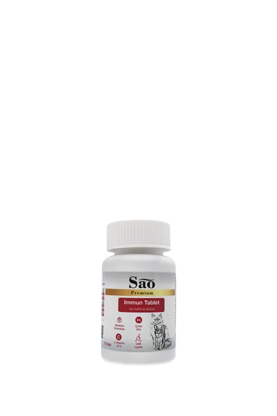 SAO Immune System Kedi ve Köpekler İçin Bağışıklık Sistemi Güçlendirici Tablet 75 Adet - 2