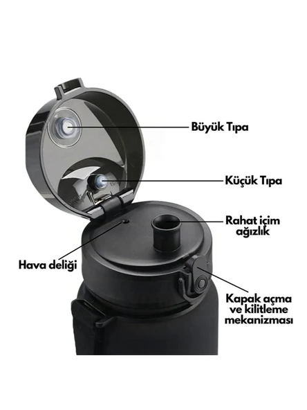 Vagon Life Uzspace Matara Tritan 500 ML Hayvan Desenli  3026-5 Su Yeşili - 3