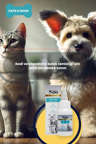 SAO Kedi ve Köpek Kulak Temizleme Losyonu 50 ML - 3