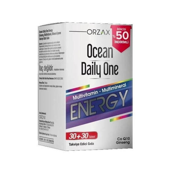 Orzax Ocean Daily One Energy 30+30 Tablet - %50 İndirimli - 1