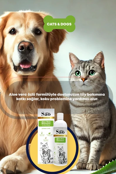 SAO Aloe Vera Özlü Kedi ve Köpek Şampuanı 400 ML - 3