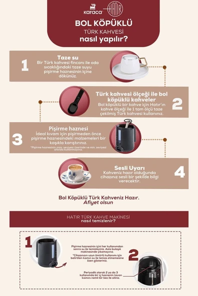 Hatır Hüps Düet Türk Kahve Makinesi Kırmızı - 8