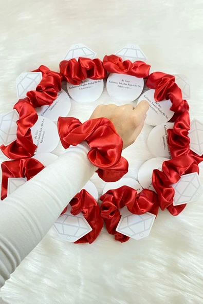 BUTİK CENTER Kırmızı Toka, Kına Gecesi Nedime Bride Bekarlığa Veda Parti Nişan Düğün Sünnet, 10 Adet - 3