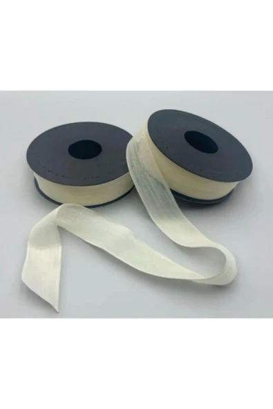 BUTİK CENTER - Keten Kurdele Krem Renk 20 Metre Keten Kurdele