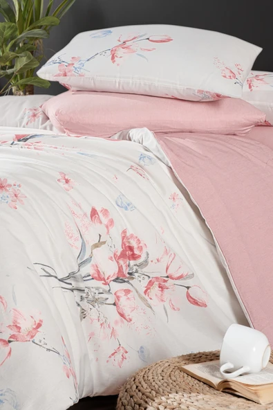 Lastikli Çarşaflı Tek Kişilik Nevresim Takımı Papavera - Resim 3