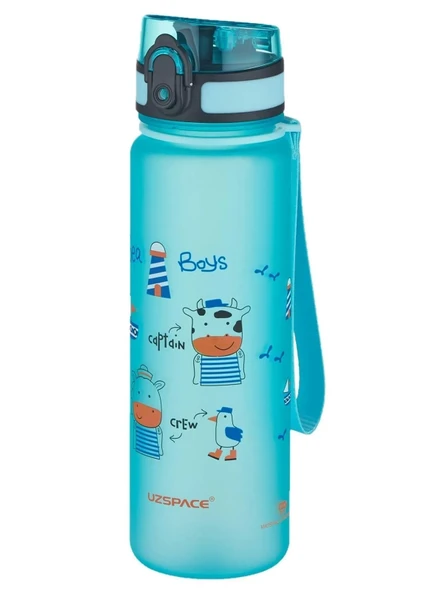 Vagon Life Uzspace Matara Tritan 500 ML Hayvan Desenli  3026-5 Su Yeşili