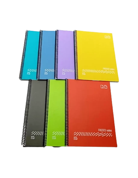 Gıpta Fresco Spiralli Plastik Kapak Defter A4 72 YP Kareli 4933 - 5