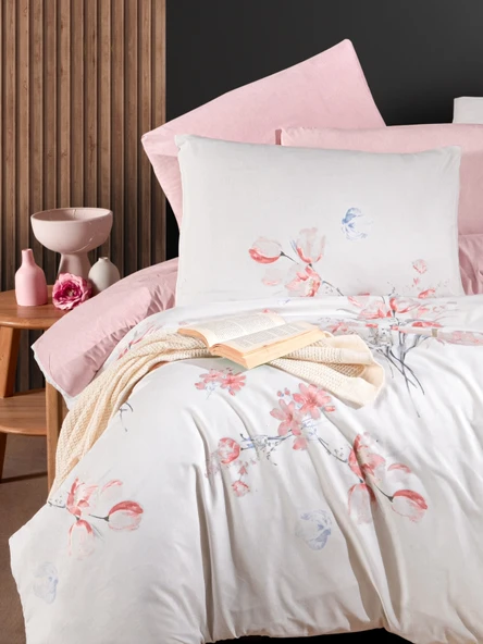 Lastikli Çarşaflı Tek Kişilik Nevresim Takımı Papavera - Resim 2