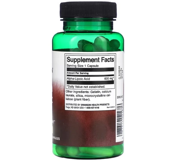 Swanson Alfa Lipoik Asit 600 mg 60 Kapsül - 2