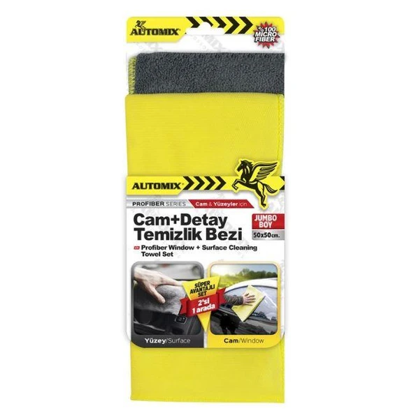 Automix Cam + Detay Temizlik Bezi 50x50 Cm