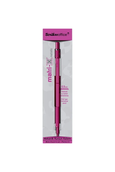 Matrix 0.5mm Mekanik Kurşun Kalem Metalik Pembe - Şeffaf Kutu