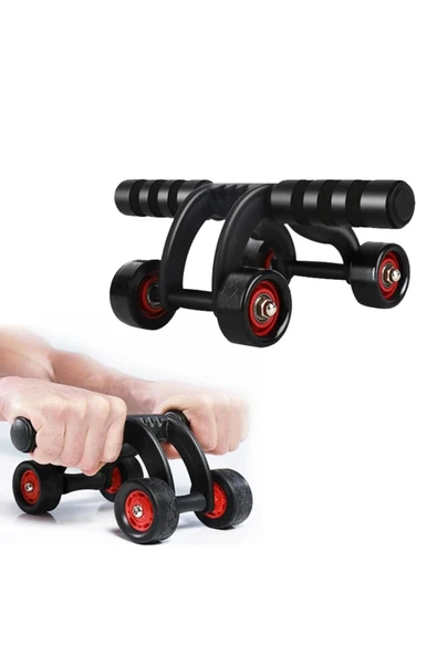 4 Tekerlekli Mekik Aleti Ab Wheel Diz Matı Hediyeli Karın Egzersiz Aleti CKS452 - 2
