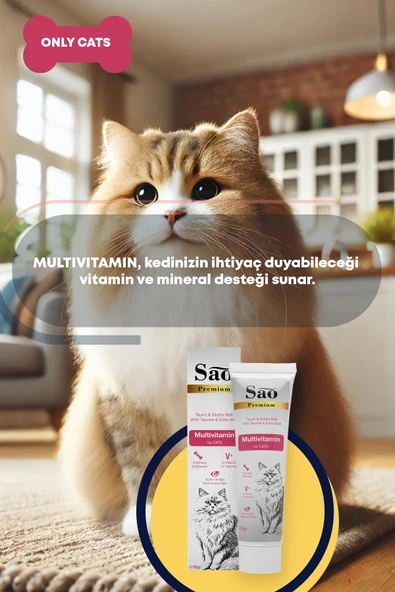 SAO Multi-Vitamin Taurinli Malt Kedi Macunu 100gr - 3