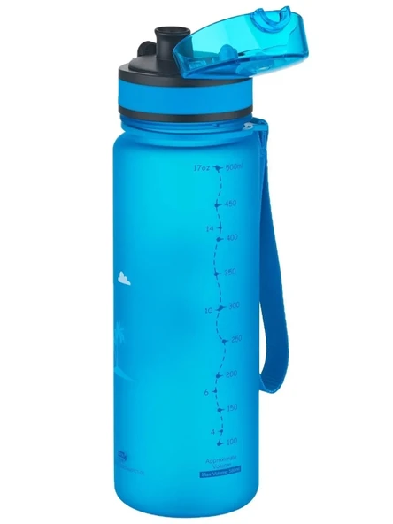 Vagon Life Uzspace Matara Tritan 500 ML Hayvan Desenli  3026-5 Aurora Blue