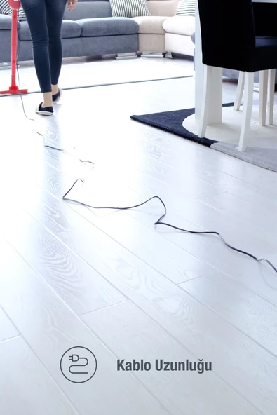 Fantom Pratik 1200 Süpürge 500W Kırmızı - Resim 5