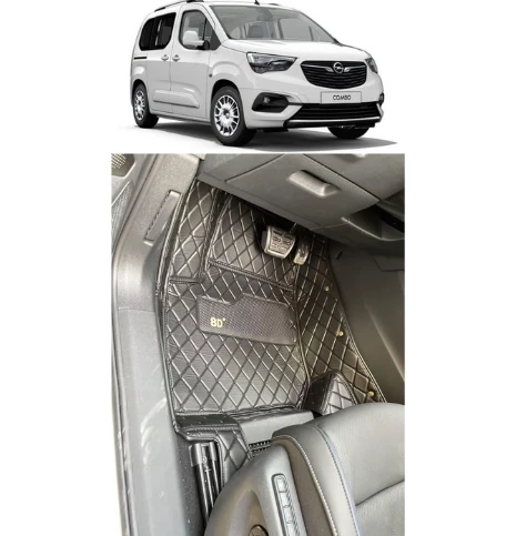 Opel Combo 2019-2025 Arası Aracına Özel 8d Tek Katmanlı Havuzlu Paspas Takımı