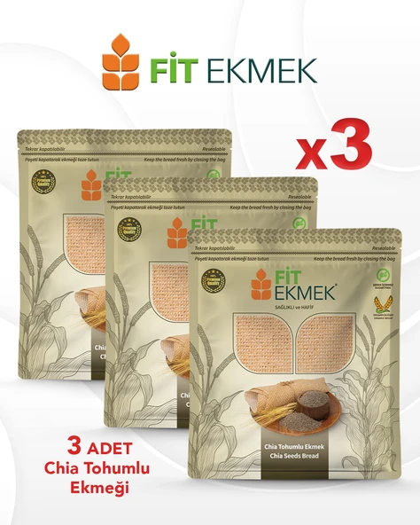 fit 3'lü Chia Lavaş Ekmeği 300gr