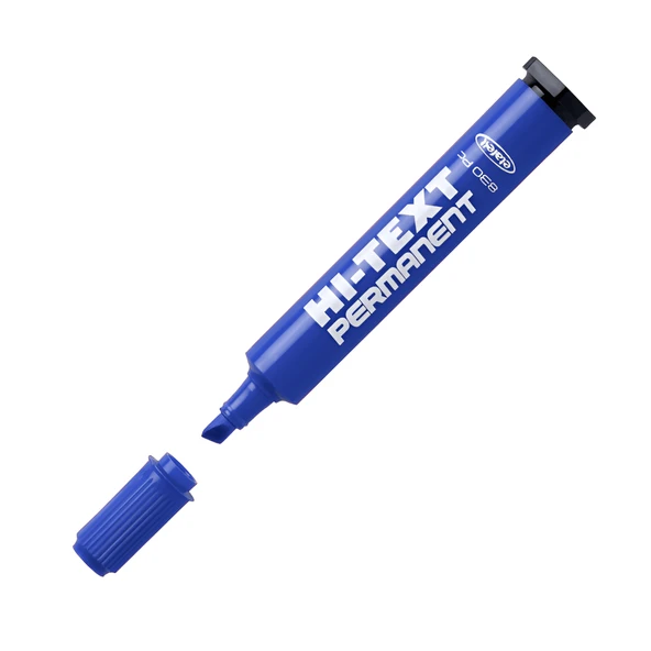 Hi-Text Markör Permanent Kesik Uçlu Mavi 830PC - 2