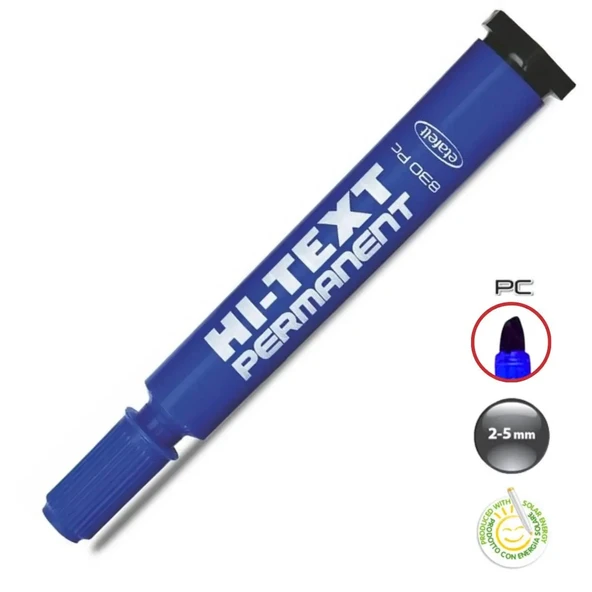 Hi-Text Markör Permanent Kesik Uçlu Mavi 830PC