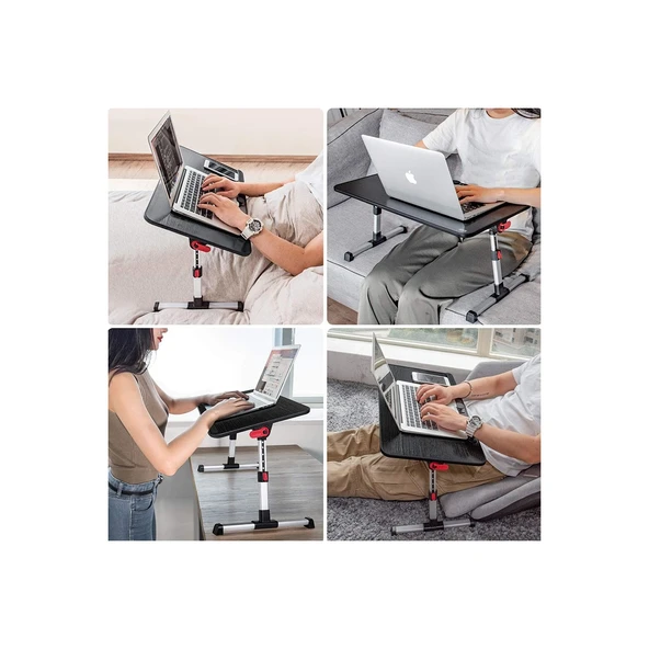 Saiji A8 Large Çok Fonksiyonlu Ayarlı Notebook Soğutuculu Çalışma Masası Siyah - 8