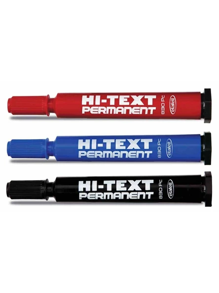 Hi-Text Markör Permanent Yuvarlak Uçlu Siyah 830PB - Resim 5