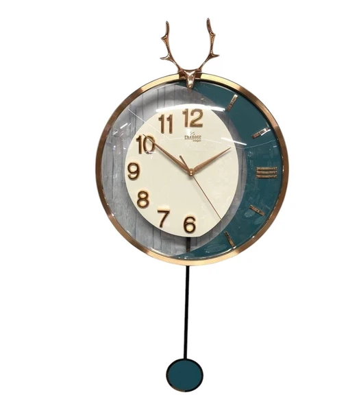 Enarose Bombe Camlı Sarkaçlı Duvar Saati A151741 ürün görseli 1