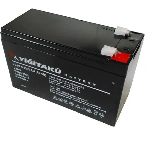 Yiğit Akü 12 V 9 Ah Amper Agm Ups Güç Kaynağı Aküsü