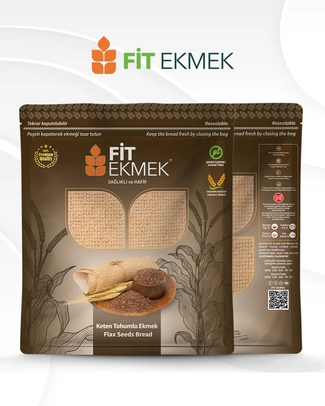 fit Keten Tohumlu Lavaş Ekmeği 300gr - 2