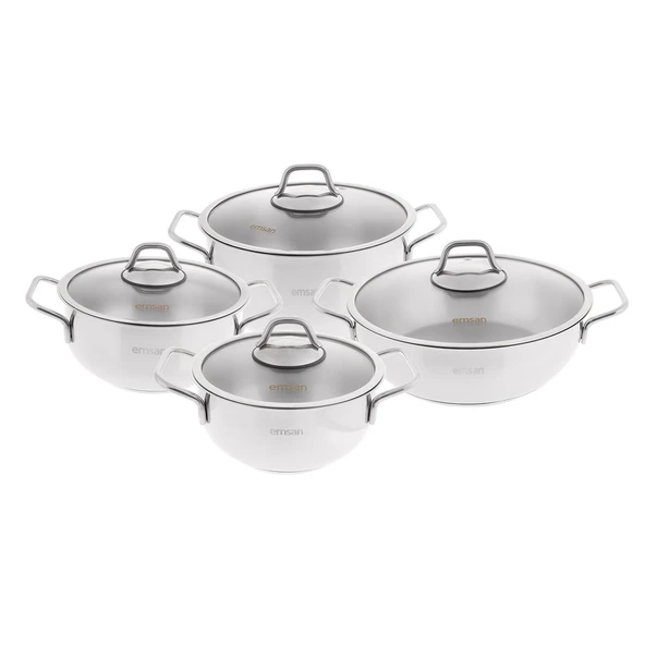 Emsan Rumeli 8 Parça Çelik Tencere Seti - 2