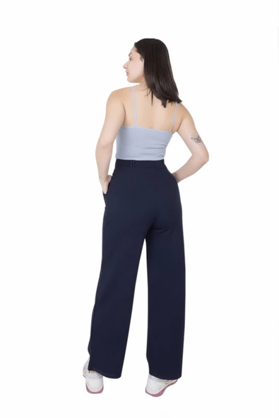 Looksense Kadın Kemerli Çift Köprülü  Pantolon 01014 - Resim 3