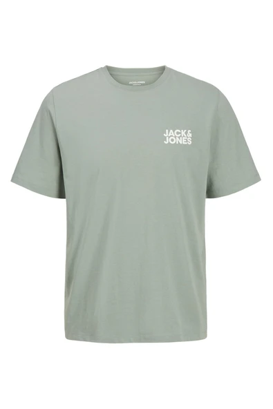 JACK JONES Erkek Yeşil Pamuklu Tişört 12151955 - 5