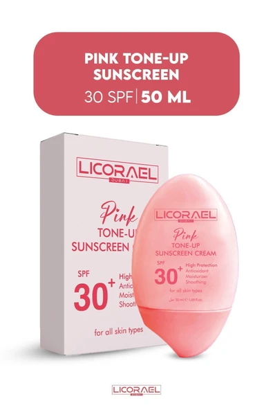 Licorael Dubai Pembe Güneş Kremi,mavi Işık Korumalı, Aydınlatıcı Ton Eşitleyici Vitamin B5 Hyaluronik Asit Spf30 - 2