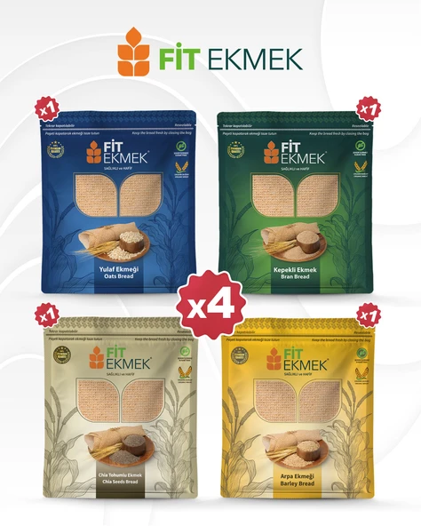 fit Kepekli, Yulafli, Arpa ve Chia Lavaş Ekmeği 300gr
