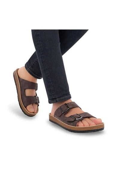 Muya Allen 31330-004 Anatomik Taban Erkek Terlik Kahve 40-45 - 3
